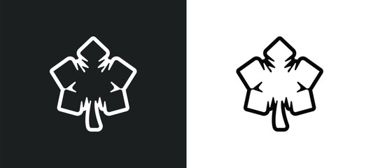 grape leaf icon isolated in white and black colors. grape leaf outline vector icon from nature collection for web, mobile apps and ui.