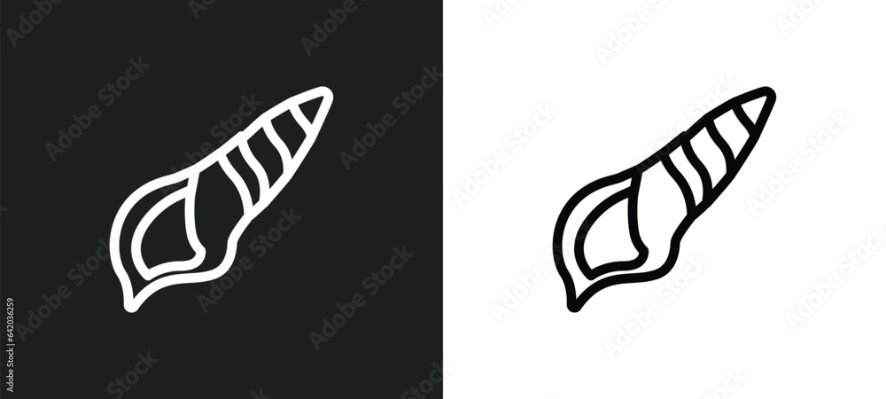 Aufkleber conch shell icon isolated in white and black colors. conch shell outline vector icon from religion c