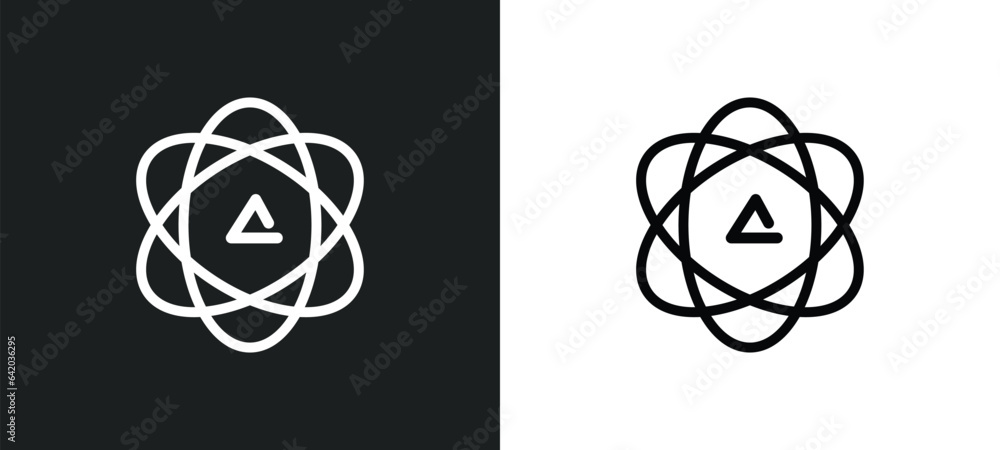 Wall mural agticism icon isolated in white and black colors. agticism outline vector icon from religion collect - Wall murals