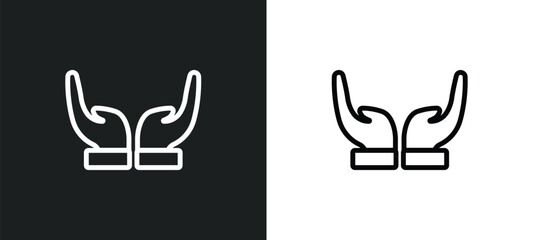 faith icon isolated in white and black colors. faith outline vector icon from religion collection for web, mobile apps and ui. - obrazy, fototapety, plakaty