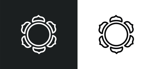 hinduism icon isolated in white and black colors. hinduism outline vector icon from religion collection for web, mobile apps and ui.