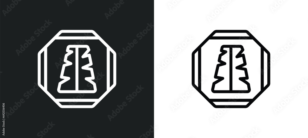 Poster road collapse icon isolated in white and black colors. road collapse outline vector icon from signs 