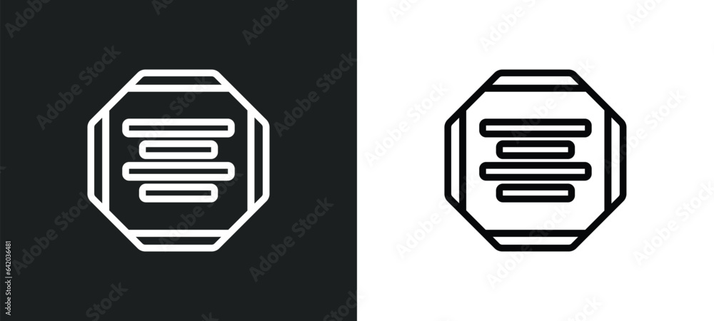 Aufkleber align center icon isolated in white and black colors. align center outline vector icon from signs co