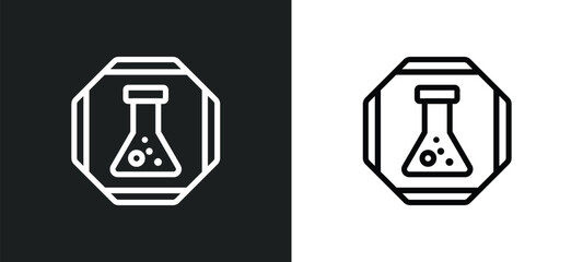 chemical products icon isolated in white and black colors. chemical products outline vector icon from signs collection for web, mobile apps and ui.