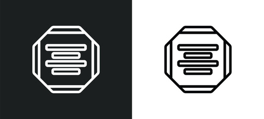 align center icon isolated in white and black colors. align center outline vector icon from signs collection for web, mobile apps and ui.