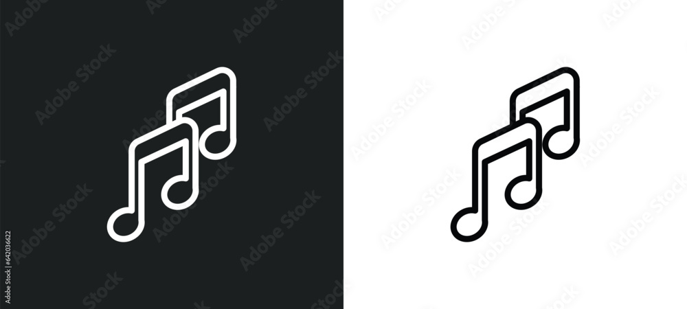 Poster musical icon isolated in white and black colors. musical outline vector icon from user interface col