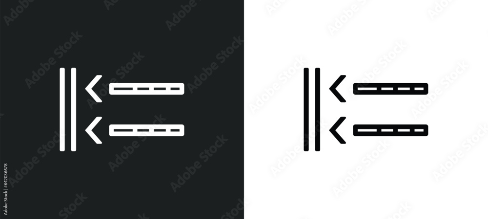 Poster slim right icon isolated in white and black colors. slim right outline vector icon from user interfa