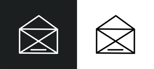email envelope button icon isolated in white and black colors. email envelope button outline vector icon from user interface collection for web, mobile apps and ui.