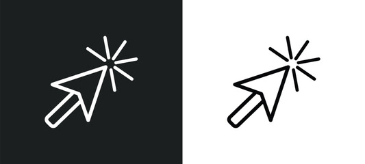 mouse arrow icon isolated in white and black colors. mouse arrow outline vector icon from user interface collection for web, mobile apps and ui.