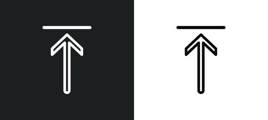 top arrows icon isolated in white and black colors. top arrows outline vector icon from user interface collection for web, mobile apps and ui.