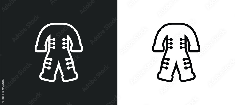 Poster snowsuit icon isolated in white and black colors. snowsuit outline vector icon from winter collectio