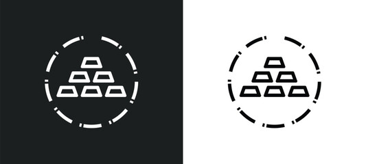 gold icon isolated in white and black colors. gold outline vector icon from zodiac collection for web, mobile apps and ui.