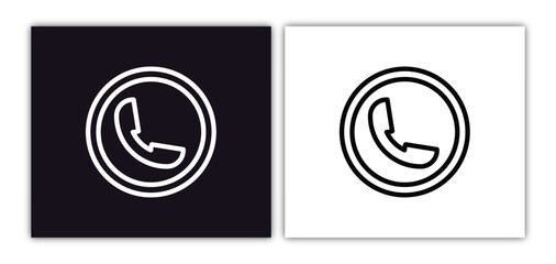 telephone icon isolated in white and black colors. telephone outline vector icon from airport terminal collection for web, mobile apps and ui.