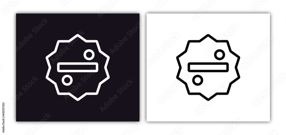 Aufkleber divide icon isolated in white and black colors. divide outline vector icon from arrows collection fo