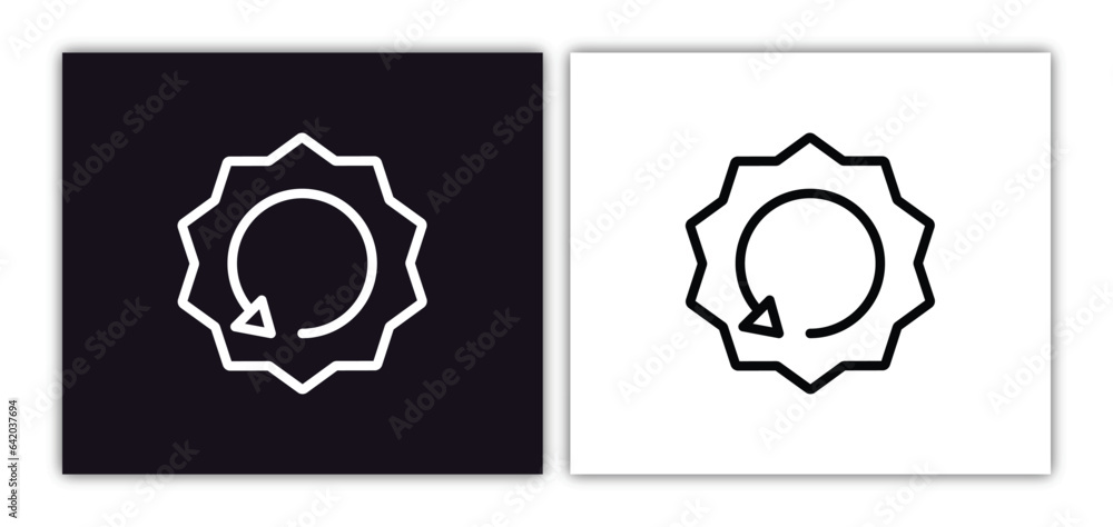 Poster curved down left arrow icon isolated in white and black colors. curved down left arrow outline vecto