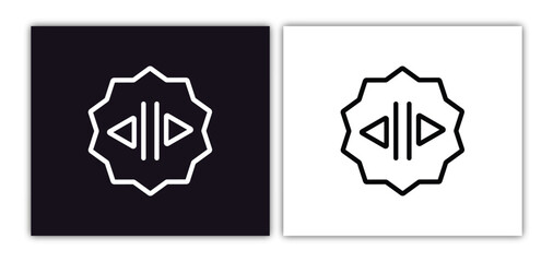 horizontal resize icon isolated in white and black colors. horizontal resize outline vector icon from arrows collection for web, mobile apps and ui.