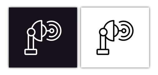 voyager icon isolated in white and black colors. voyager outline vector icon from astronomy collection for web, mobile apps and ui.