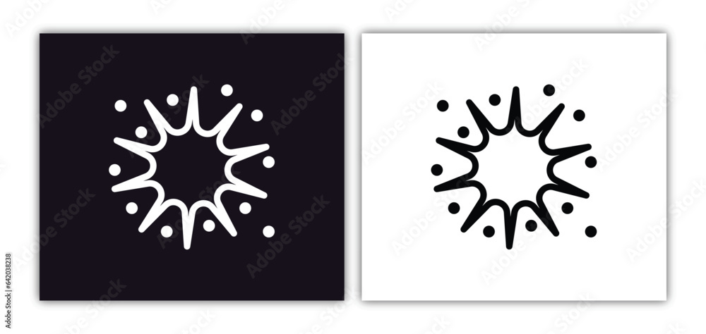 Poster supernova icon isolated in white and black colors. supernova outline vector icon from astronomy coll