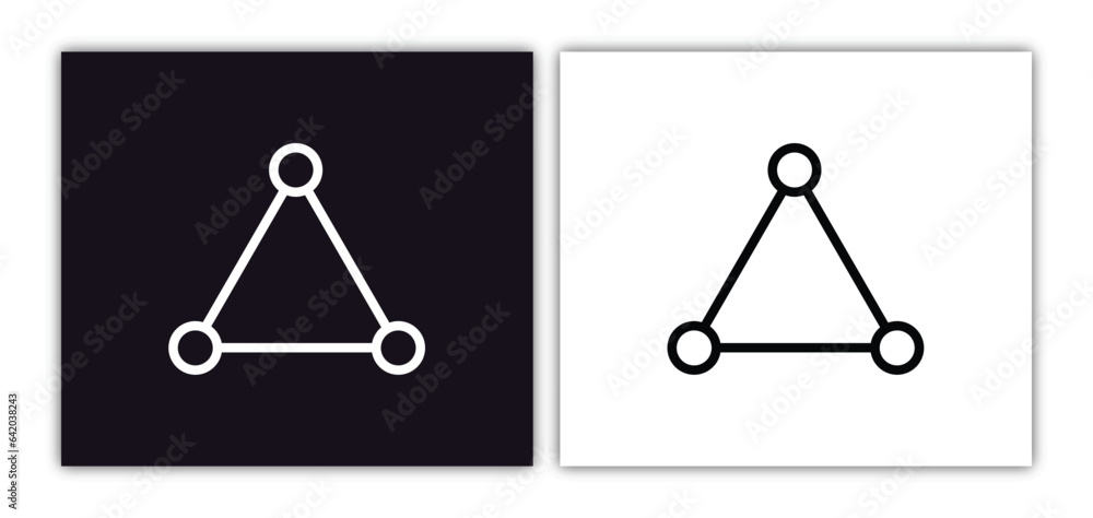 Poster triangulam australe icon isolated in white and black colors. triangulam australe outline vector icon