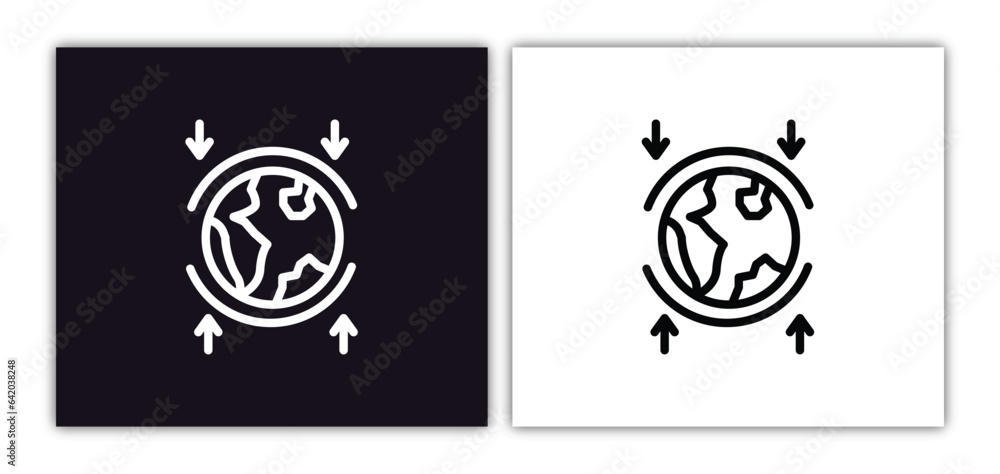 Poster aerosphere icon isolated in white and black colors. aerosphere outline vector icon from astronomy co
