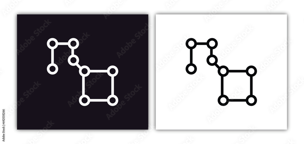 Poster ursa major icon isolated in white and black colors. ursa major outline vector icon from astronomy co