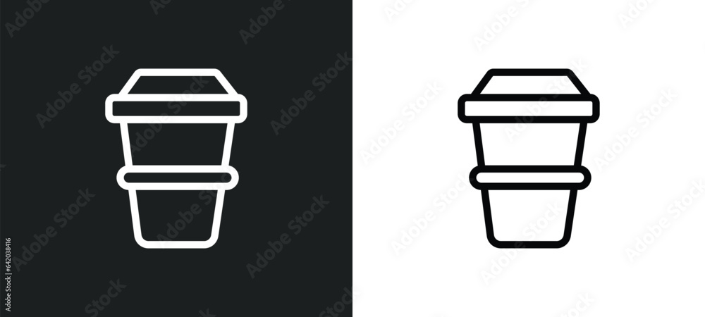 Poster smoothie with straw icon isolated in white and black colors. smoothie with straw outline vector icon
