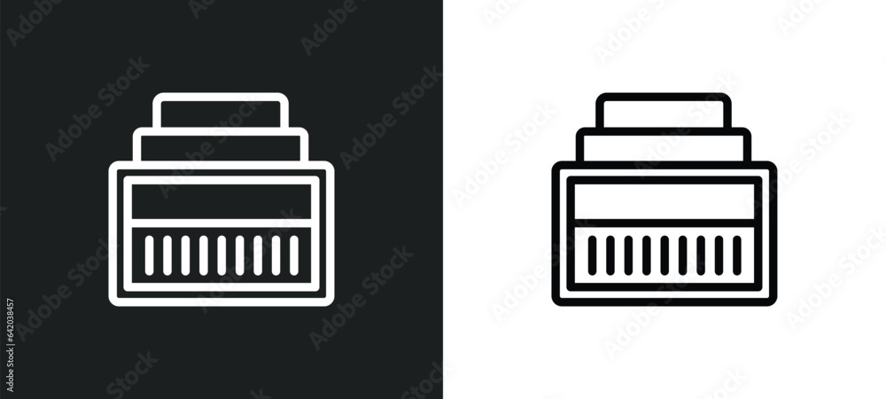Aufkleber ethernet icon isolated in white and black colors. ethernet outline vector icon from electrian connec