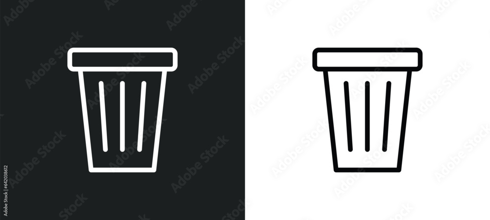 Poster garbage disposal icon isolated in white and black colors. garbage disposal outline vector icon from 