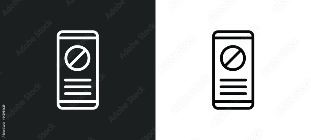 Poster cell phone icon isolated in white and black colors. cell phone outline vector icon from electronic d