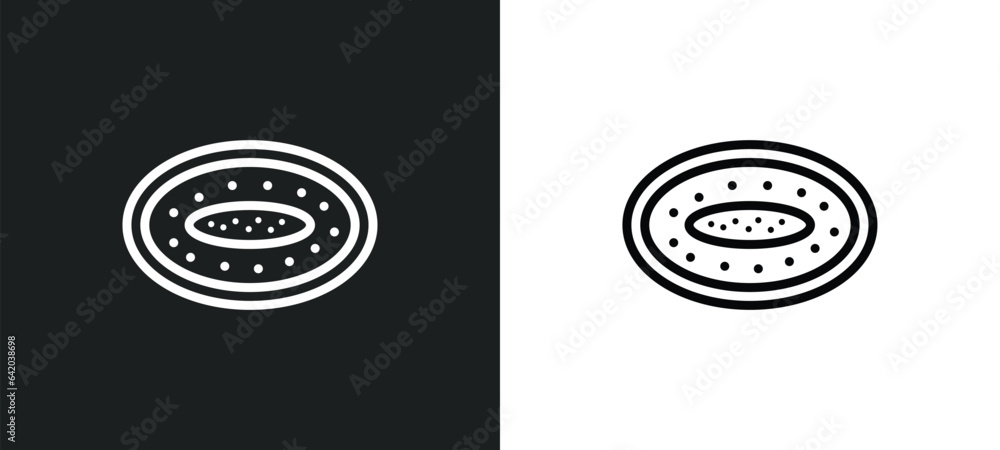 Poster sea cucumber icon isolated in white and black colors. sea cucumber outline vector icon from food and