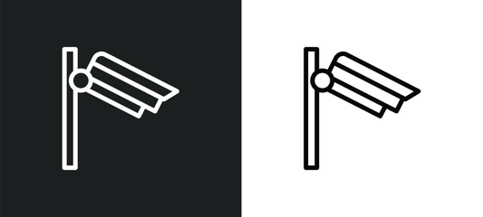 video surveillance icon isolated in white and black colors. video surveillance outline vector icon from electronic devices collection for web, mobile apps and ui.