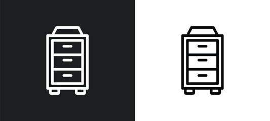 copier icon isolated in white and black colors. copier outline vector icon from electronic devices collection for web, mobile apps and ui.