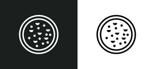 kung pao chicken icon isolated in white and black colors. kung pao chicken outline vector icon from food and restaurant collection for web, mobile apps and ui.