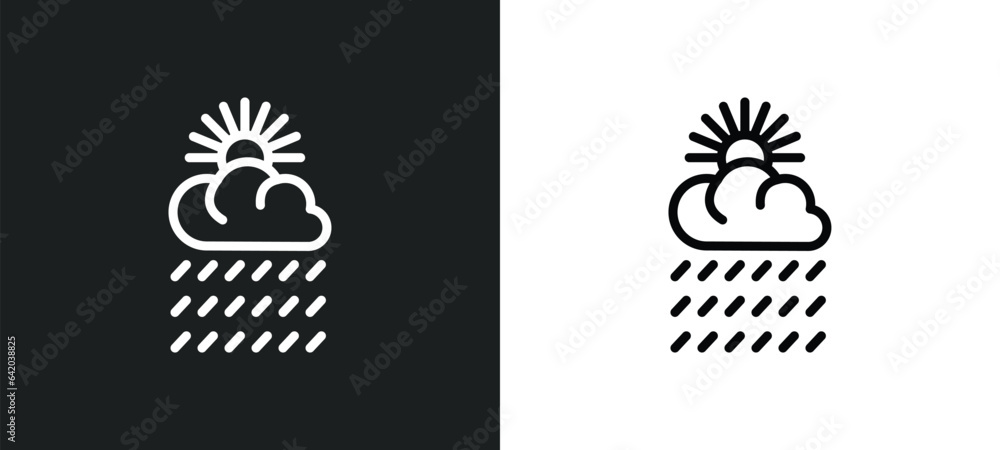 Poster weather icon isolated in white and black colors. weather outline vector icon from meteorology collec