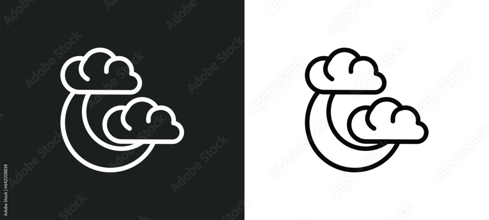 Poster meteorology icon isolated in white and black colors. meteorology outline vector icon from meteorolog