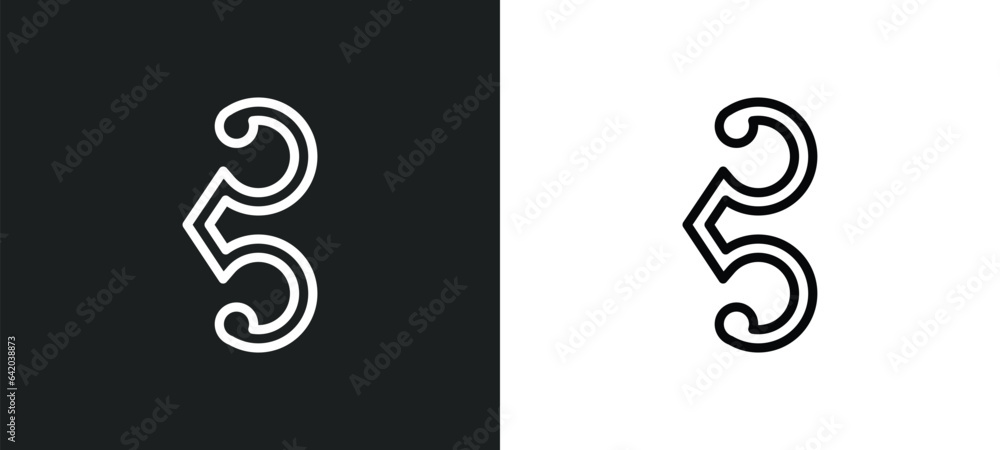 Poster alto clef icon isolated in white and black colors. alto clef outline vector icon from music and medi