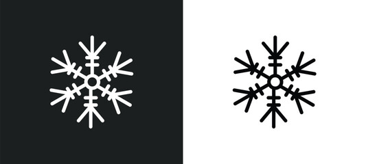 winter icon isolated in white and black colors. winter outline vector icon from meteorology collection for web, mobile apps and ui.
