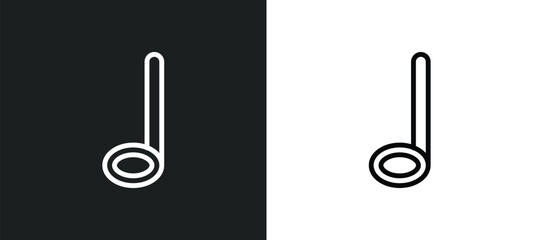 quarter note icon isolated in white and black colors. quarter note outline vector icon from music and media collection for web, mobile apps and ui.