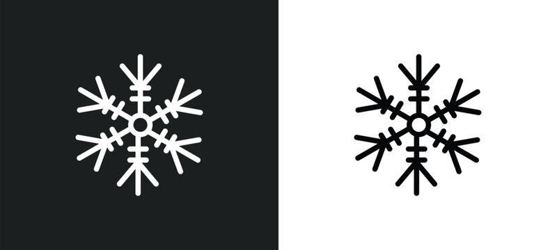winter icon isolated in white and black colors. winter outline vector icon from meteorology collection for web, mobile apps and ui.