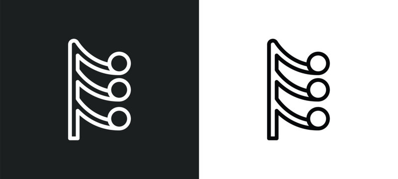 thirty second note rest icon isolated in white and black colors. thirty second note rest outline vector icon from music and media collection for web, mobile apps and ui.