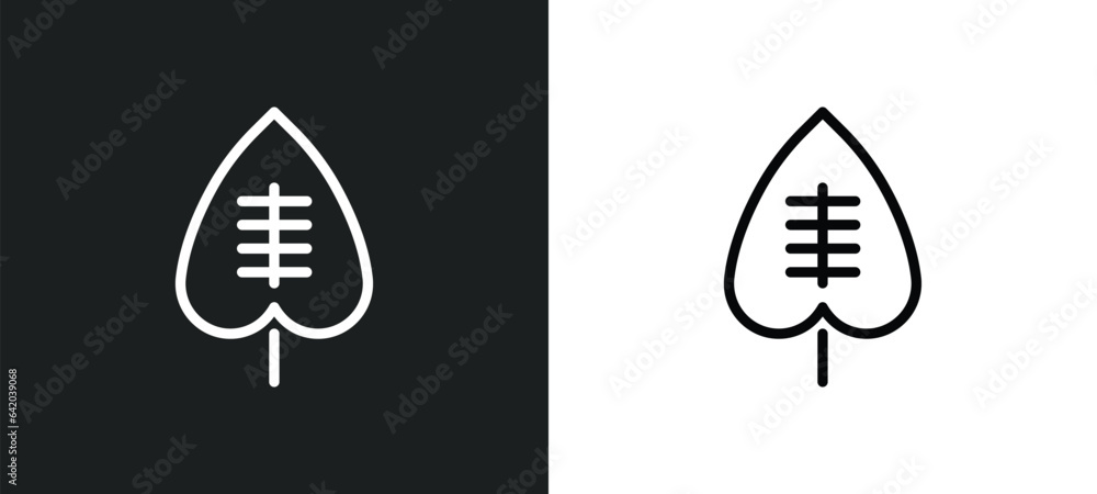 Poster cordate icon isolated in white and black colors. cordate outline vector icon from nature collection 