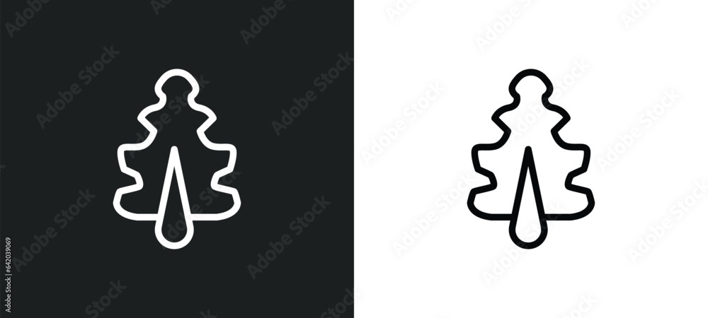 Poster pedunculate icon isolated in white and black colors. pedunculate outline vector icon from nature col