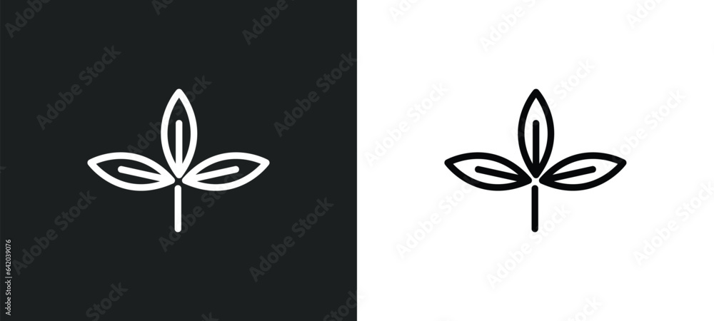 Poster pinnation icon isolated in white and black colors. pinnation outline vector icon from nature collect