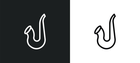 jazz icon isolated in white and black colors. jazz outline vector icon from music collection for web, mobile apps and ui.