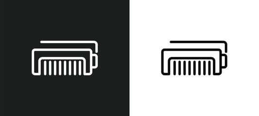melodica icon isolated in white and black colors. melodica outline vector icon from music collection for web, mobile apps and ui.