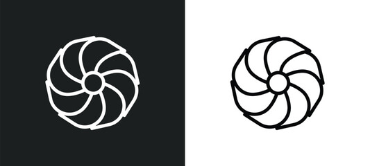 hibiscus icon isolated in white and black colors. hibiscus outline vector icon from nature collection for web, mobile apps and ui.