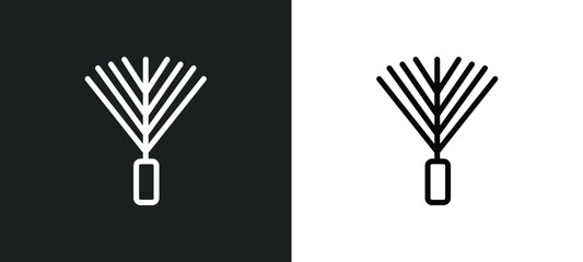 pine needle icon isolated in white and black colors. pine needle outline vector icon from nature collection for web, mobile apps and ui.