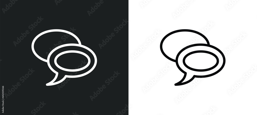 Poster speech bubble black icon isolated in white and black colors. speech bubble black outline vector icon