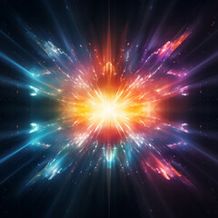 Fototapeta premium Lens flare effects for overlay designs or screen, ai technology