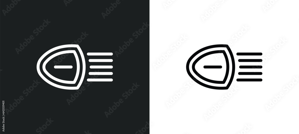 Poster high beam icon isolated in white and black colors. high beam outline vector icon from shapes collect